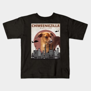 Chiweeniezilla - Chiweenie Chihuahua Dachshund  Dog Giant Monster Kids T-Shirt